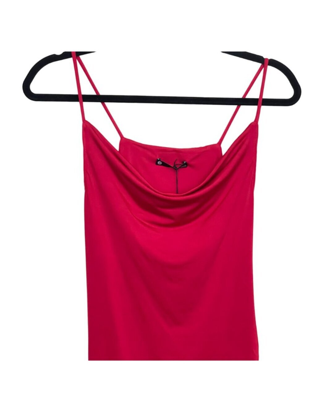 Revolve Krisa Midi Red Dress Draped Slinky Asymmetrical Ruched NWT - Picture 5 of 7